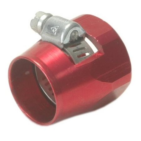 SPEED FX Speed FX 590006RED -6 AN Hose Socket End Fitting with Clamp; Red S73-590006RED